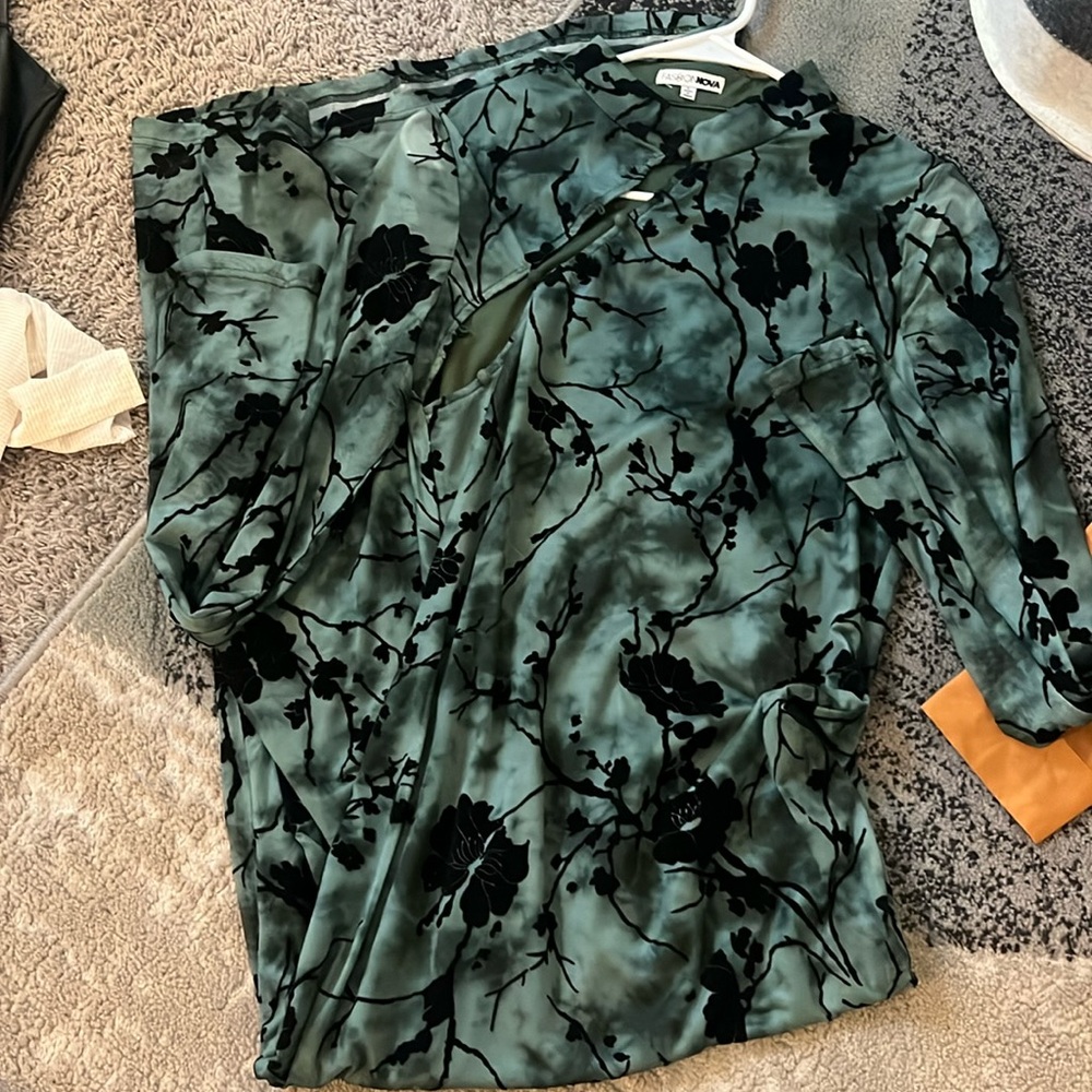 Long dark green fashion nova dress